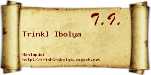 Trinkl Ibolya névjegykártya