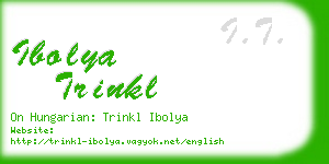 ibolya trinkl business card
